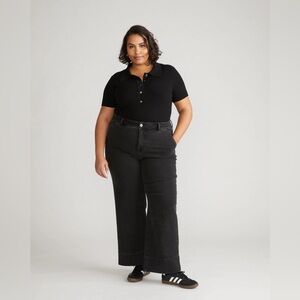 NWT - Universal Standard - Carol High Rise High Stretch Jeans - Broken Black